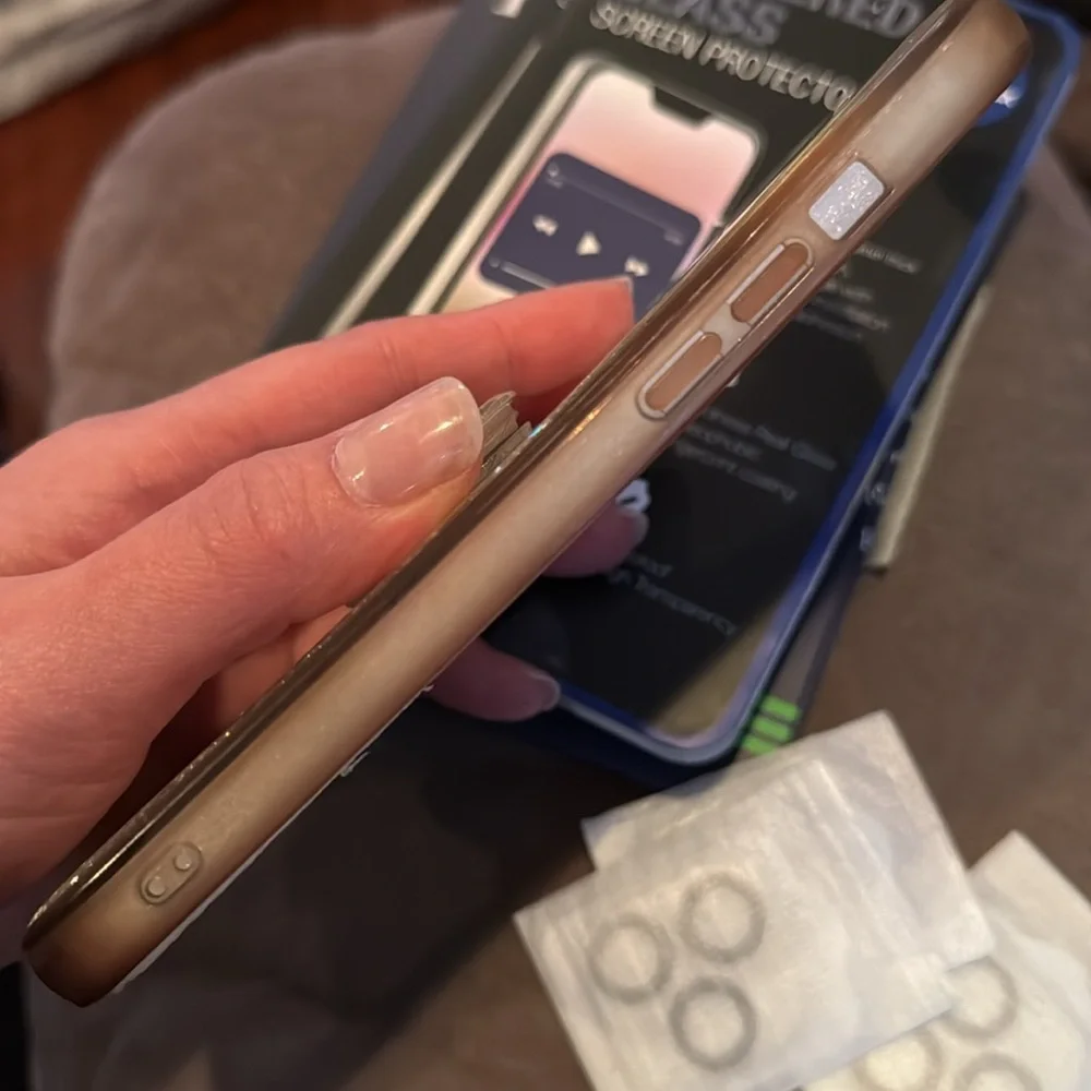 iPhone 12 Pro Max Glitter Phone Case with Tempered Glass Screen Protectors